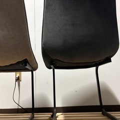 🔶【ニトリ】ダイニングチェア 4脚セット ネイビー＆グレー モダンデザインの画像