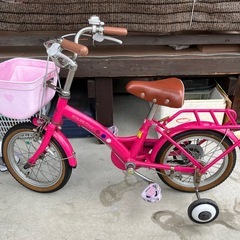 子供用　自転車　14インチ　補助輪付きの画像