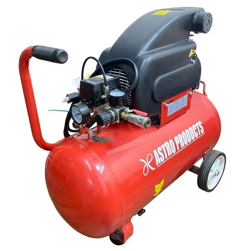 ○動作品■アストロプロダクツ エアコンプレッサー 100V 常圧 一般圧 39L エアーツール 電動工具 ER-1525 中古品■ジモティ姫路