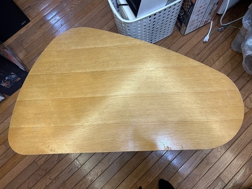 変形ローテーブル (アッシュ) 上溝のダイニングセットの中古あげます 