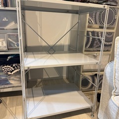 無印良品スチールシェルフ2段
小サイズグレーの画像