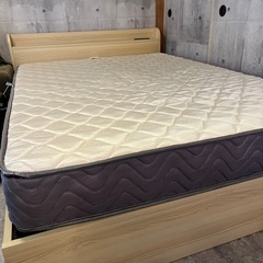 無料！楽天 ダブルベットフレーム マットレスセットの画像