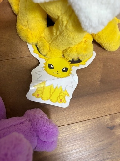 ポケモンセンター　ふわふわ抱きぬいぐるみ　ブースターサンダースシャワーズ