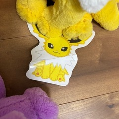 ポケモンセンター　ふわふわ抱きぬいぐるみ　ブースターサンダースシャワーズの画像