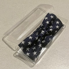 【美品】蝶ネクタイ 星柄 ネイビーの画像