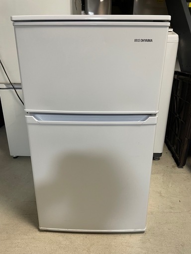 2022年製 アイリスオーヤマ 90L 2ドア冷凍冷蔵庫 IRSD-9B-W ノンフロン