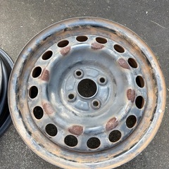 トヨタ　スペイド　スチールホイール　テッチン　4本セットの画像