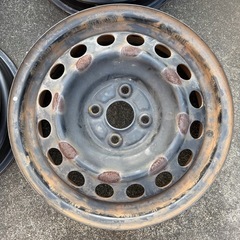 トヨタ　スペイド　スチールホイール　テッチン　4本セットの画像