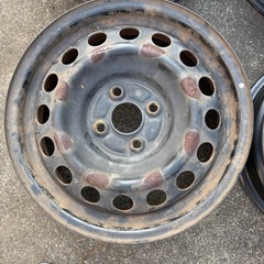 トヨタ　スペイド　スチールホイール　テッチン　4本セットの画像