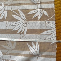 白いレース生地 竹柄 ロール（残り約8〜9m）　/ カーテン用の画像