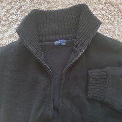 OLD ENGLAND BASIC/オールドイングランド　ブラック ジップニットジャケット/Lの画像