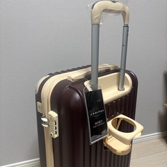 ブラウンキャリーケース TSAロック付き 新品Sの画像