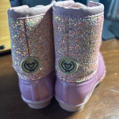 【米軍家族放出品】13cm〜13.5cm相当 キッズブーツ（ピンク/ラメ）の画像