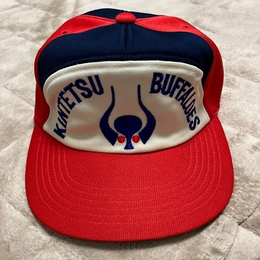 昭和レトロ　岡本太郎デザイン近鉄バッファローズ帽子、キャップ　当時物超レア品