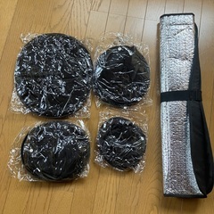 【無料】車用サンシェードセット一式フロント＋サイド＋吸盤タイプ／コンパクト収納の画像