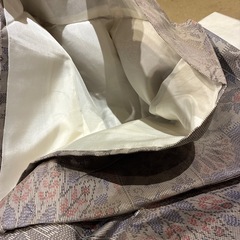 本場大島紬　白大島　一元式　レトロ柄の画像