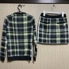 美品‼️adidas golf チェック　上下セットアップ　Mサイズの画像