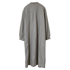 CINEMA CLUB ピンタック ロングシャツワンピース モカ Ｌの画像