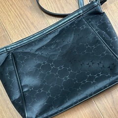 HANAE MORI 森英恵　ショルダーバッグ　ナイロン　ブラック　斜めがけ　定価8800円の画像