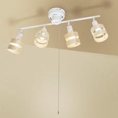 ニトリ シーリングライト 4灯 木製 おしゃれ NウッドリングP-4NAの画像