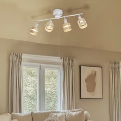 ニトリ シーリングライト 4灯 木製 おしゃれ NウッドリングP-4NAの画像