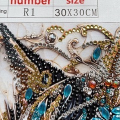 ねこのダイアモンドアート　完成品の画像