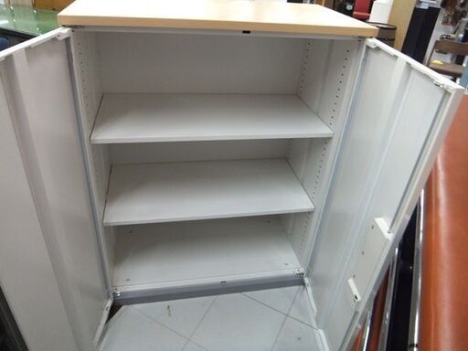 イナバ 両開き書庫 スチールキャビネット 書庫 オフィス用品 事務 カギ欠品 稲葉製作所 幅90×奥行46×高さ112.5㎝ 苫小牧西