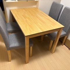 ほぼ新品】ダイニングセット 70×110テーブル 椅子4脚 (nakad221 
