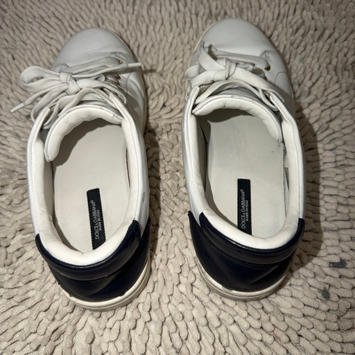DOLCE&GABBANA ドルチェ&ガッバーナ スニーカー 白 レザー 25cm
