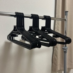 情報更新🌟伸縮ハンガーラック（IRIS）＋ハンガー30本セット 100円の画像