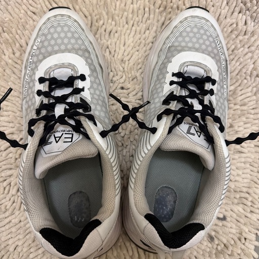 EA EMPORIO ARMANI エンポリオアルマーニ スニーカー ホワイト27.5cm