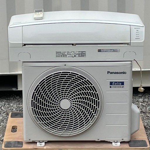 取付け可 ! !◇パナソニック エアコン 6畳用 2018年 自動お掃除 ナノイーX エオリア 100V CS-22HEXK 高圧洗浄