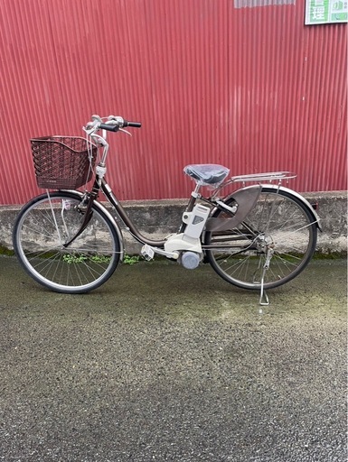 【京都発】京の楽チャリ　電動アシスト自転車　26インチ　茶色