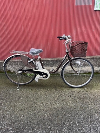 【京都発】京の楽チャリ　電動アシスト自転車　26インチ　茶色