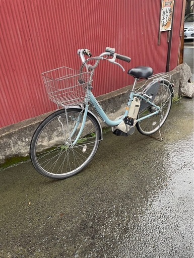 【京都発】電動アシスト自転車　ヤマハ　26インチ　水色