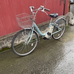 【京都発】電動アシスト自転車　ヤマハ　26インチ　水色の画像