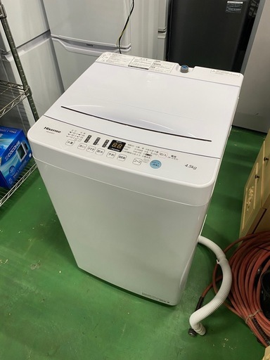 ○025 美品 洗濯機 Hisense HW-E4503 4.5Kg 新生活 一人暮らしにオススメ