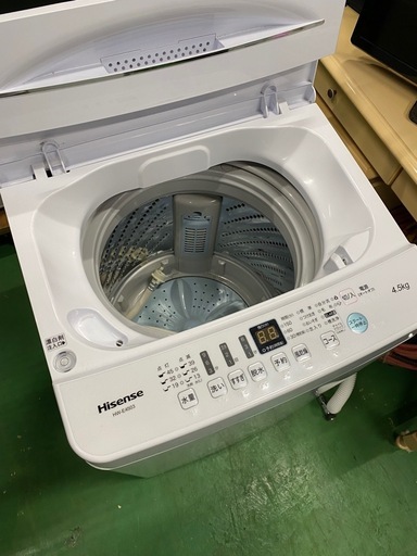 ○025 美品 洗濯機 Hisense HW-E4503 4.5Kg 新生活 一人暮らしにオススメ