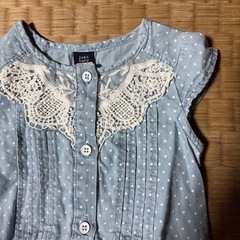 ZARA 74 水色ドットつなぎの画像