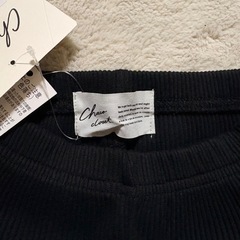 Chaco closet ブラックリブレギンス　サイドスリットの画像