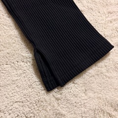 Chaco closet ブラックリブレギンス　サイドスリットの画像