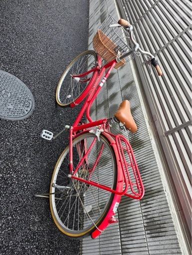 自転車 赤 ママチャリ