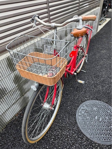 自転車 赤 ママチャリ
