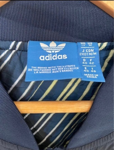 adidas アディダス　ナイロンジャケット　ブルゾン　ブルー　サイズ　M
