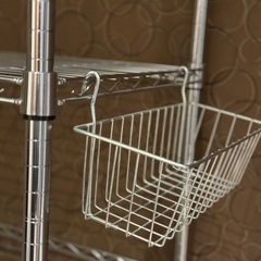 スチールラックとミニ収納カゴセットの画像