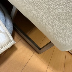 大塚家具　カウチソファ　レザー　三人掛けの画像