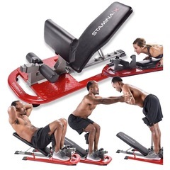 1台4約！STAMINAX トレーニングベンチ 腹筋トレーニング器具 スクワットの画像