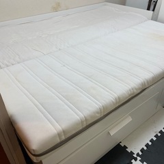 IKEAベッド(ベッドマットレス2つ込み) (sat78) 南行徳のベッド 