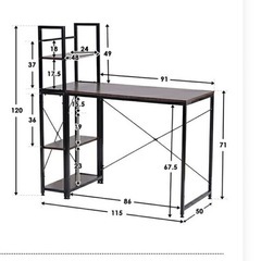 棚付きパソコンデスク
の画像