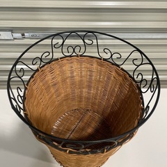 ラタン ゴミ箱 ダストボックス 屑籠の画像